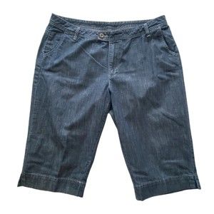 Riders Capris Dark Blue Denim Plus Size 18M